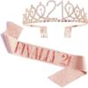 FINALLY 21 Birthday Sash & Tiara Set for Her Happy Birthday Party view 1