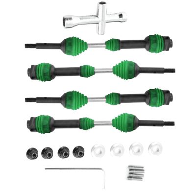 1/10 RC Metal Front + Rear Drive Shafts Kits Upgrade Parts for TRAXXAS Hoss/Rustler/Slash/Stampede 4X4 2wd