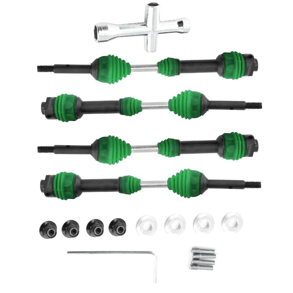 1/10 RC Metal Front + Rear Drive Shafts Kits Upgrade Parts for TRAXXAS Hoss/Rustler/Slash/Stampede 4X4 2wd