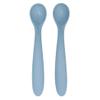dollop Silicone Baby Feeding Spoon | 2 pack | BPA Free | Dishwasher Safe (Slate Blue) view 1