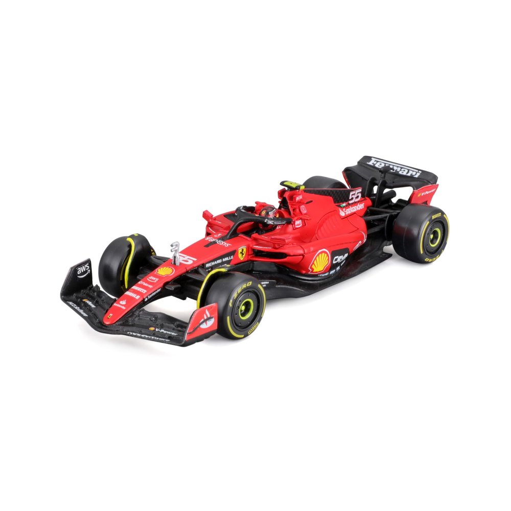 1:43 SFR Ferrari Team Race Car (2023) with Helmet, Sainz #55