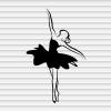 Ballet Vinyl Decals Stickers for Walls Car Window Laptop Tumbler Girls Boys Kids Nursery Room Bedroom Decor Ballerina Dancer Dancing Dance Pointe Shoes Silhouette YASVG13859 view 1