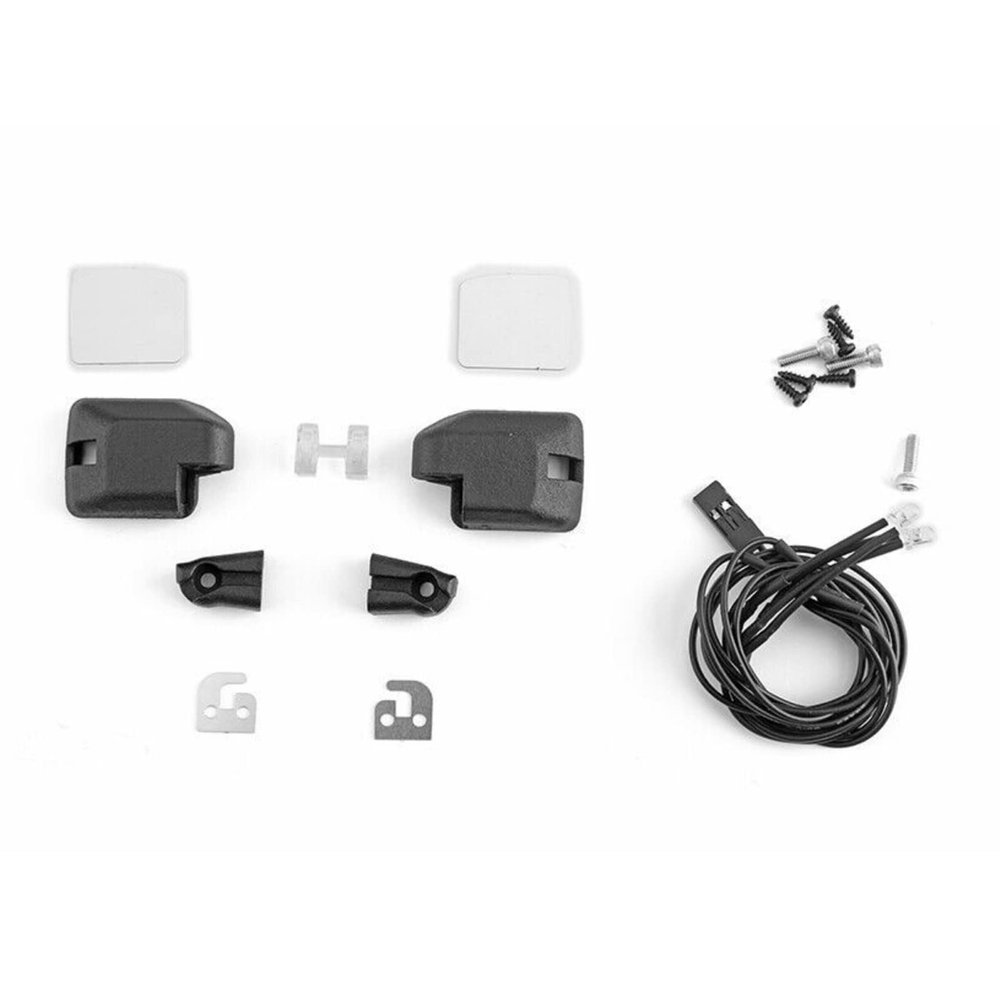 2PCS 1/10 RC Folable Rearview Mirror Light Accessories for Traxxas TRX4 2021 SCX10 II 90046