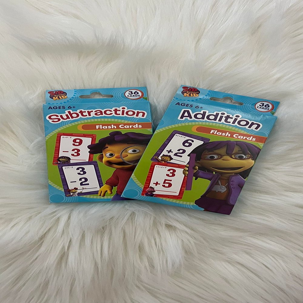 Addiction subtraction flash card for kid