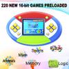 Beijue Handheld Games for 14+ with 220 16 Bit Video Game,Handheld Gaming Stuff for Boys and Girls,Portable Rechargeable Family Retro Player Party Favors Christmas Birthday Gift(Blue) view 2