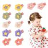 12PCS Baby Hair Clips, Plush Flower Hairpin Baby Hairpin Small Plush Hair Clips Girls Flower Hair Clips Cute Hairpins Hair Accessories for Baby Girls view 1