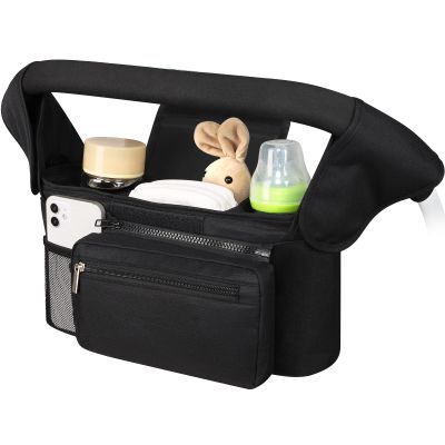 Accmor Universal Stroller Organizer with Insulated Cup Holder Detachable Phone Bag and Shoulder Strap,Stroller Bag Caddy Organizer Fits for Uppababy, Baby Jogger, Britax Strollers