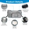 Accmor Universal Stroller Organizer with Insulated Cup Holder, Stroller Caddy Bag Accessories, Stroller Cup Holder Organizer for Uppababy Baby Jogger Britax Stroller, Grey view 4