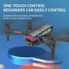 Drones with Camera for Adults 4k HD FPV, Foldable Remote Control Drone, Quadcopter Toys Gifts for Boys Girls with Altitude Hold Headless Mode and Led Flash Bar, One Key Start Speed Adjustment, 3D Flips (2xBattery) view 3