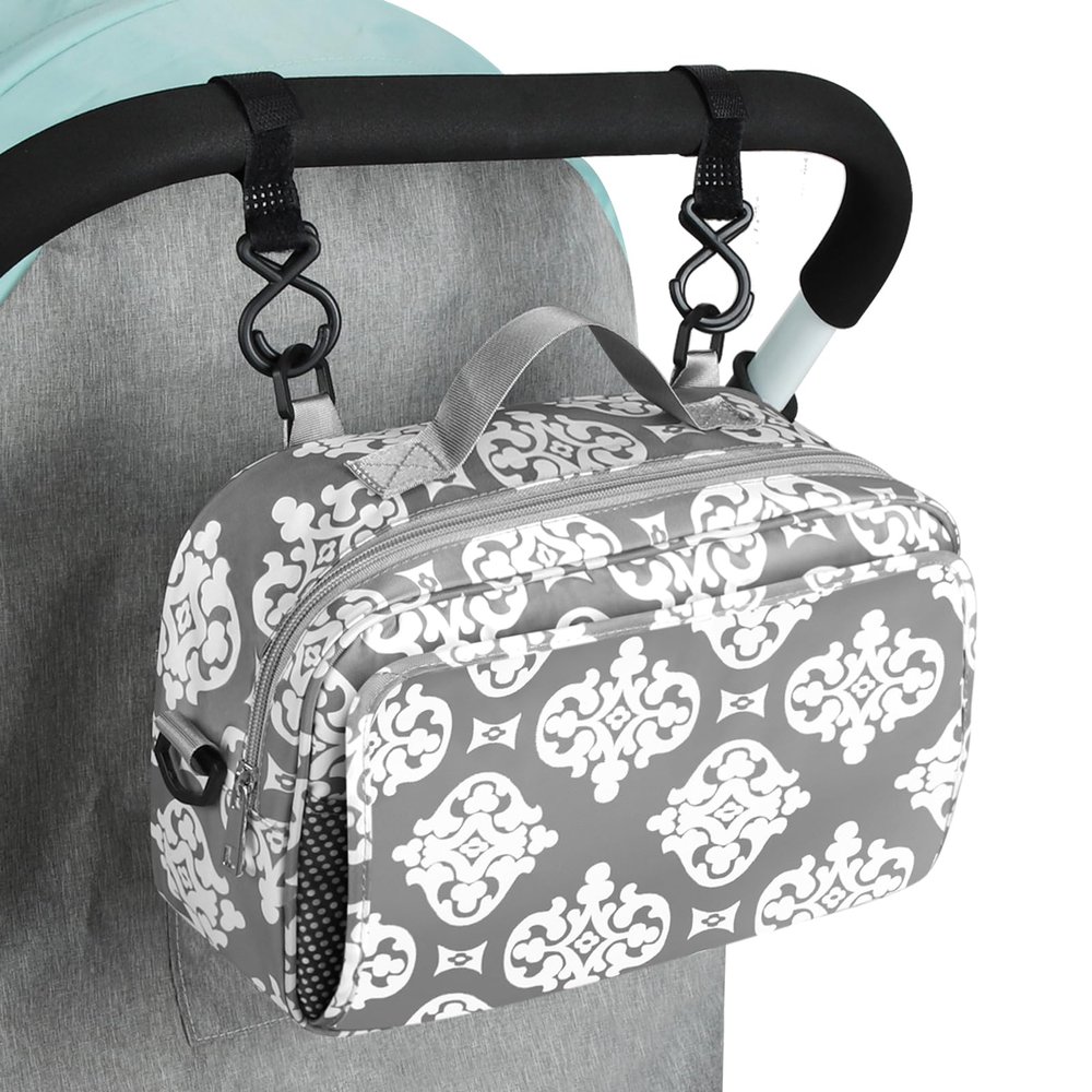 Accmor Stroller Organizer, Universal Stroller Organizer with Insulated Cup Holder Pocket, Dual Purpose Large Capacity Stroller Bag Caddy, Stroller Accessories Fits for Uppababy, Doona, Nuna Strollers