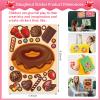27 Sheets Make a Face Donut Stickers for Kids Make Your Own Dessert Stickers Mix and Match Sweets and Treats Fruit, Donut Themed Birthday Gifts DIY Art Crafts Party Favors Supplies Decorations view 2
