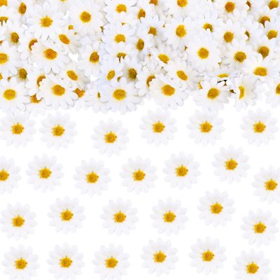 20PCS Daisy Cupcake Toppers Artificial 3D White Daisy Cake Toppers for Girls Birthday Cake Decors Baby Shower Flower Party White Daisy Confetti Table Decorations Supplies