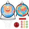 2 in 1 Basketball Hoop and Dart BoardDouble Sided 14" Dart BoardBasketball Hoop for Kid Toddlers, Sports & Outdoor Games ToysBirthday Gift Toys for 3 4 5 6 7 8 9 10 Years Old Boys Girls Kids Party view 1