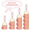 Accmor Formula Dispenser On The Go, 4 Layers Stackable Formula Container to Go, Non-Spill Portable Milk Powder Baby & Kids Snack Container, Pink view 2