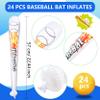 Sonarun 24 Pack Inflatable Baseball Bats Baseball Bat Inflates Sport Bulk for Baseball Theme Birthday Party Favors Summer Pool view 2