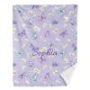 Daisy Flowers Butterfly Personalized Baby Blanket for Boys Girls,Custom Soft Minky Blanket Layer Dotted Newborn Naps 50X60 in view 1