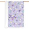 Daisy Flowers Butterfly Personalized Baby Blanket for Boys Girls,Custom Soft Minky Blanket Layer Dotted Newborn Naps 50X60 in view 4