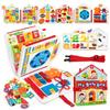 Coogam Toddler Felt Montessori Busy Book, Activity Busy Sensory Boards Fine Motor Skill Quiet Book Car Travel Busy Binder Autism Toys Preschool Learning Educational Toy Gift for 3 4 5 Year Old Kids view 1