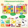 Coogam Toddler Felt Montessori Busy Book, Activity Busy Sensory Boards Fine Motor Skill Quiet Book Car Travel Busy Binder Autism Toys Preschool Learning Educational Toy Gift for 3 4 5 Year Old Kids view 2