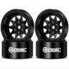 OGRC 4PCS Aluminum 1.9 Inch Beadlock Wheels Negative Offset Wheel Rims for TRX4 TRX6 SCX10 I II III 90046 AXI03007 Redcat GEN7 GEN8 RC4WD D90 1/10 RC Crawler - 12mm Hex (Black) view 1