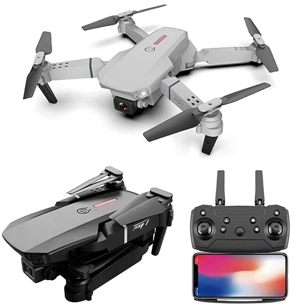 4K Foldable GPS Drone FPV HD Video Dual Camera Drone with Carrying Case Long Flight Time Auto Return Home White