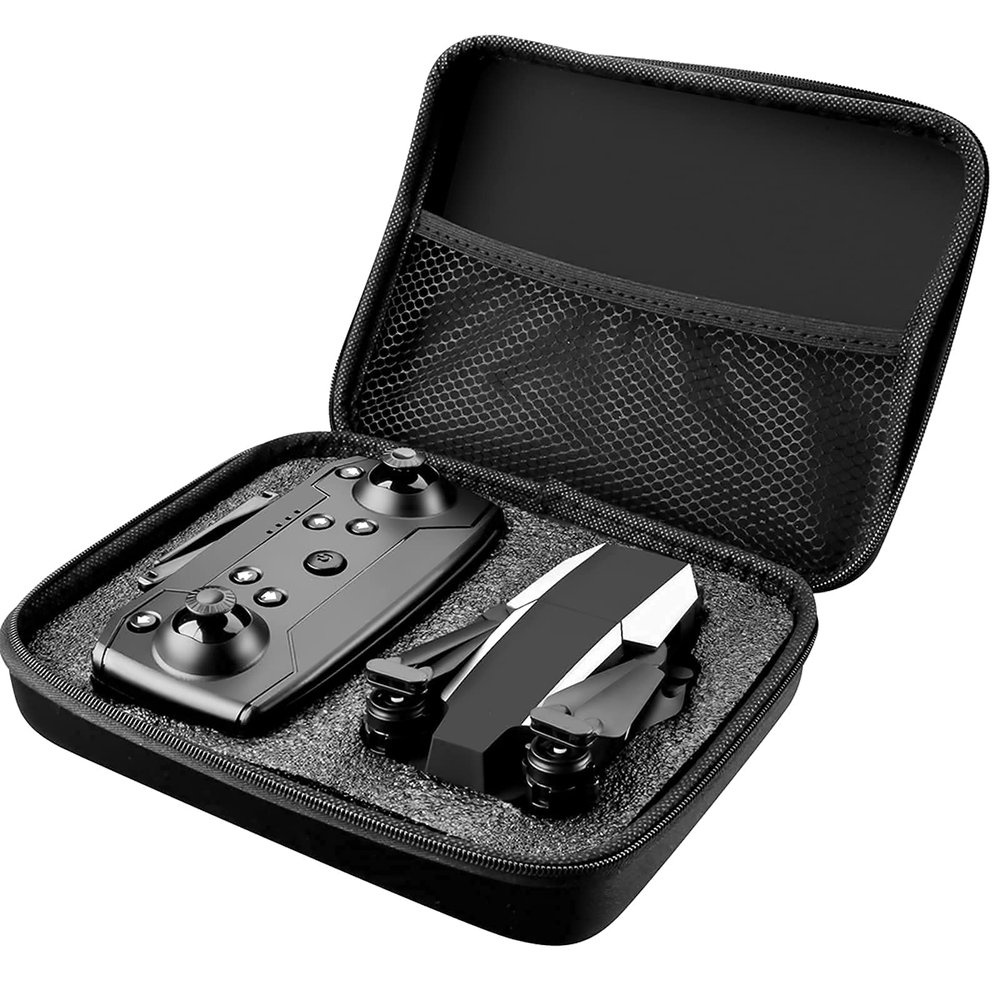 2 Batteries RC 4K Drone Dual HD Camera WiFi Aerial Photography Foldable Quadcopter with Headless Mode Hand Gesture Photographing Steady Hover Gravity Sensor Headless Mode with Storage