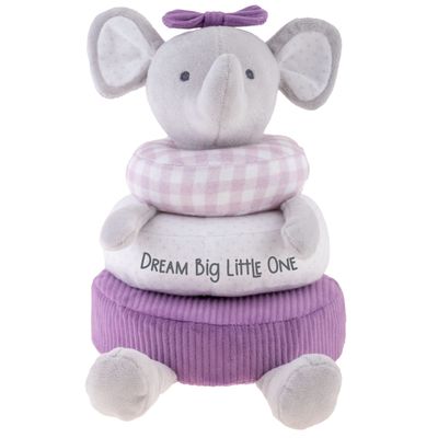 Stephen Joseph, Stacking and Nesting Plush, Stuffed Animal Baby Stacking Rings Learning Toy, Baby Sensory Developmental Toy Rattles, 4- Piece Set