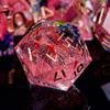 ARUOHHA DND Resin Dice Translucent Pink Leaf Sharp Edged Dragons Dice Set with Box, 7pcs Flower Inclusions Polyhedral Dungeons D and D Dice RPG Role Playing Game D20 D12 D10 D8 D6 D4 view 3