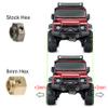 4pcs Brass Extended Wheel TRX4 Brass 12mm Wheel Hex Extended Adapter for RC Crawler TRX4 TRX-4 1/10 RC Hex Wheel Hubs Adapters (4pcs 12mm Wheel Hubs Adapters) view 2