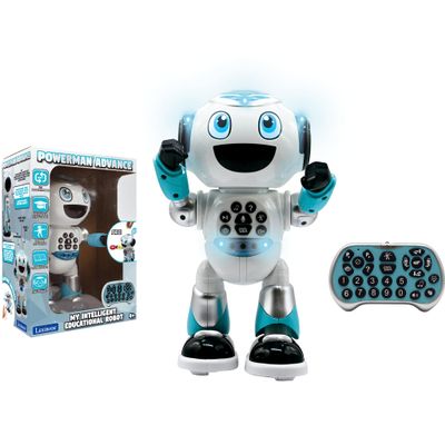 LEXiBOOK - Powerman Advance - Remote Control Robot, Interactive and Educational Toy for Children, Walks, Dances, Plays Music, Makes and Tells Stories, Educational quizzes, STEM programmable - ROB28EN