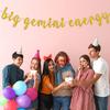 Big Gemini Energy Banner, Happy Birthday Gemini Bunting Sign, 12 Constellation Zodiac Theme Birthday Party Decorations Supplies for Boy and Girl, Gold Glitter view 3