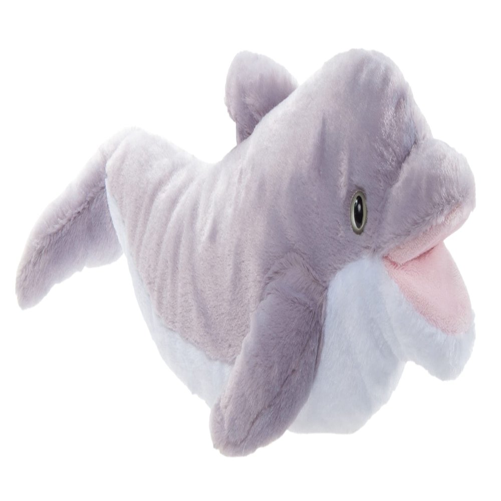 The Petting Zoo Dolphin Hand Puppet Stuffed Animal Plushie, Gifts for Kids, Puppetz Animals, Dolphin Interactive Puppets Plush Toy 19 Inches