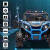 LUIBAS 24V 2 Seats Kids Ride on Toy with Remote Control, 4X4 Off-Road UTV Truck Ride on Buggy Car, Battery Powered Kids Electric Vehicle Side by Side w/LED Lights, Outdoor for Boys and Girls, Blue view 2