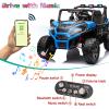 LUIBAS 24V 2 Seats Kids Ride on Toy with Remote Control, 4X4 Off-Road UTV Truck Ride on Buggy Car, Battery Powered Kids Electric Vehicle Side by Side w/LED Lights, Outdoor for Boys and Girls, Blue view 3