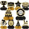 10PCS Retirement Party DecorationsRetirement Honeycomb Centerpieces Gold and Black Table Decorations for Party Supplies Man and Women view 1