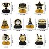 10PCS Retirement Party DecorationsRetirement Honeycomb Centerpieces Gold and Black Table Decorations for Party Supplies Man and Women view 2