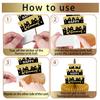 10PCS Retirement Party DecorationsRetirement Honeycomb Centerpieces Gold and Black Table Decorations for Party Supplies Man and Women view 3