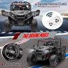 LUIBAS 24V 2-Seater Off-Road UTV for Kids, Ride On Car with Remote Control, Kids Electric Vehicle with Music, Bluetooth, Key Start, 4WD Ride On UTV for Boys Girls, Black view 4