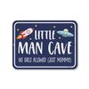Honey Dew Gifts Little Man Cave 'No Girls Allowed, Just Mommy' 9x12 inch Tin Bedroom Sign, Housewarming Gift, Baby Boy Room Decor, Playroom Decor, HDG-1461 view 1