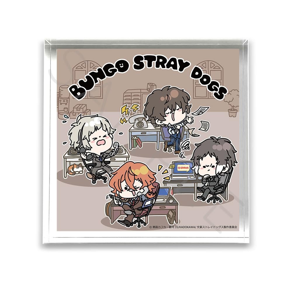 Bungo Stray Dogs Mocho C Collection Vol. 2 Acrylic Block, 5.9 x 5.9 x 0.8 inches (150 x 150 x 20 mm)