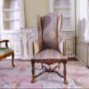 1:12 Scale Miniature Dollhouse Arm Chair Delicated Hand Carved Black Walnut view 1