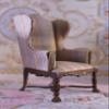 1:12 Scale Miniature Dollhouse Arm Chair Delicated Hand Carved Black Walnut view 3