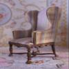 1:12 Scale Miniature Dollhouse Arm Chair Delicated Hand Carved Black Walnut view 4