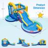 BOUNTECH Inflatable Water Slide, Ocean Kids Water Park Jump Castle w/Ball Pit & Splash Pool, Water Slides Inflatables for Kids, Blow up Water Slide Bounce House with Blower for Outdoor Backyard Gifts view 3