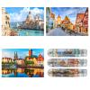 MISITU Small Jigsaw Puzzles for Adults Mini Puzzles 150 Pieces Small Puzzles Micro Piece Travel Challenging Difficult Puzzles Rotenberg Hanseatic Lubeck Venice Puzzle 3 Pack, 6 x 4 inch view 1