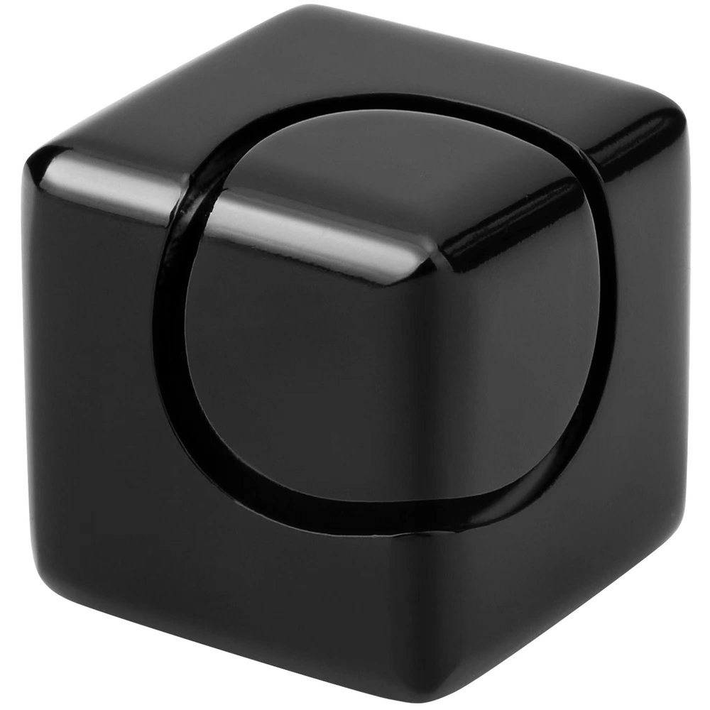 Infinity Gear Fidget Cube Spinner for Kid Adult, Transformable Spinning Top Metallic Fidget Toys for Anti-Anxiety Stress Relief Autism ADHD, 2-in-1 Cube Focus Toy for Desktop Office Classroom Black