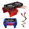 VXL-3s ESC Cooling Fan and Motor Cooling Dual Fan Set Fit for 1/10 Traxxas Slash 44 VXL Rustler 4X4 Stampede 4X4 Hoss 44 Velineon VXL-3s, Red view 1