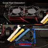 VXL-3s ESC Cooling Fan and Motor Cooling Dual Fan Set Fit for 1/10 Traxxas Slash 44 VXL Rustler 4X4 Stampede 4X4 Hoss 44 Velineon VXL-3s, Red view 2