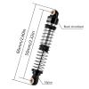 INJORA 59MM Shocks Long Threaded Shock Absorber Oil Damper for TRX4M TRX4MT 1/18 RC Crawler Upgrade (Black) view 2
