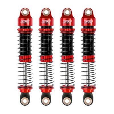 INJORA 59MM Shocks Long Threaded Shock Absorber Oil Damper for TRX4M TRX4MT 1/18 RC Crawler Upgrade (Red)